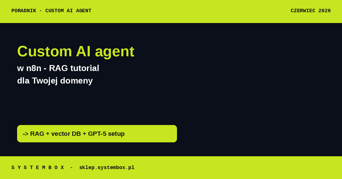Custom AI agent w n8n