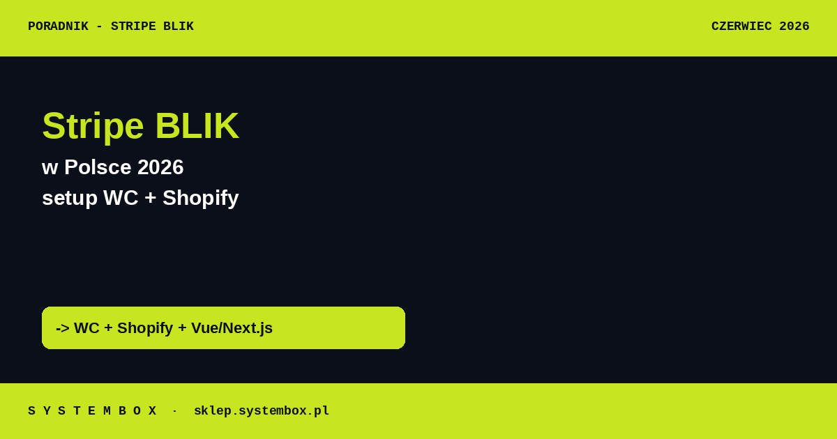 Stripe BLIK setup