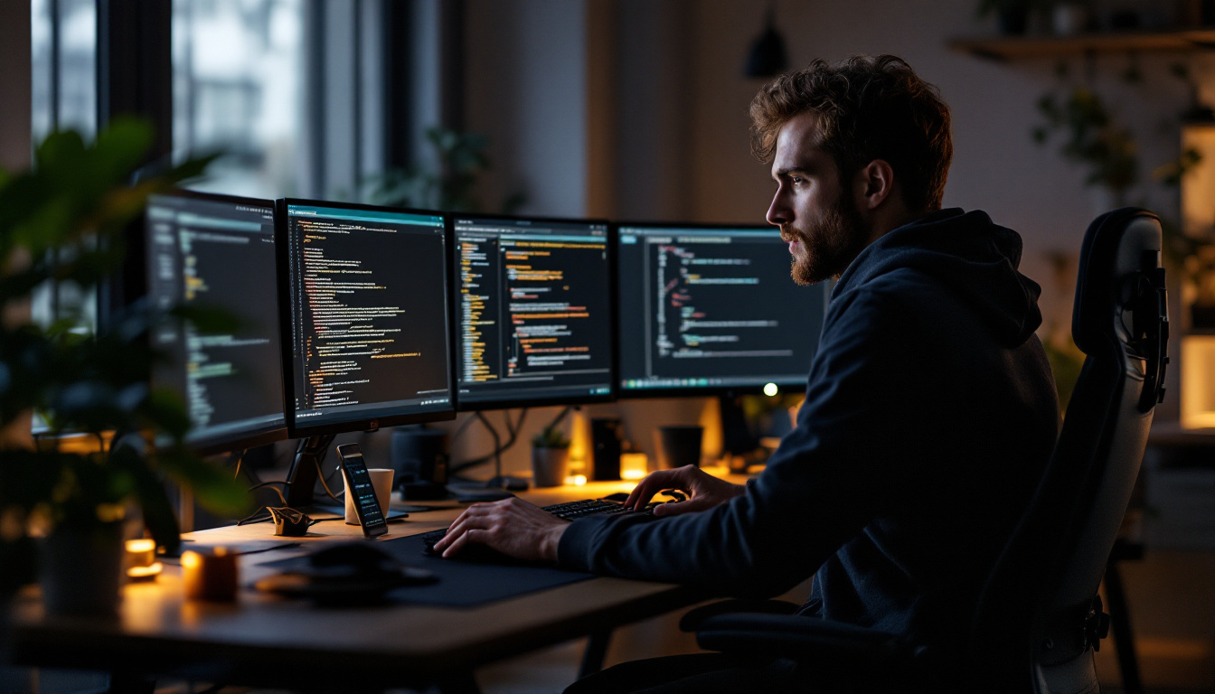 Developer coding AI agent
