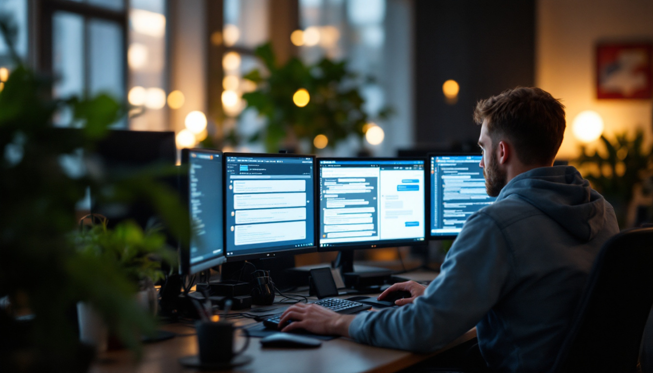 IT team with chat notifications