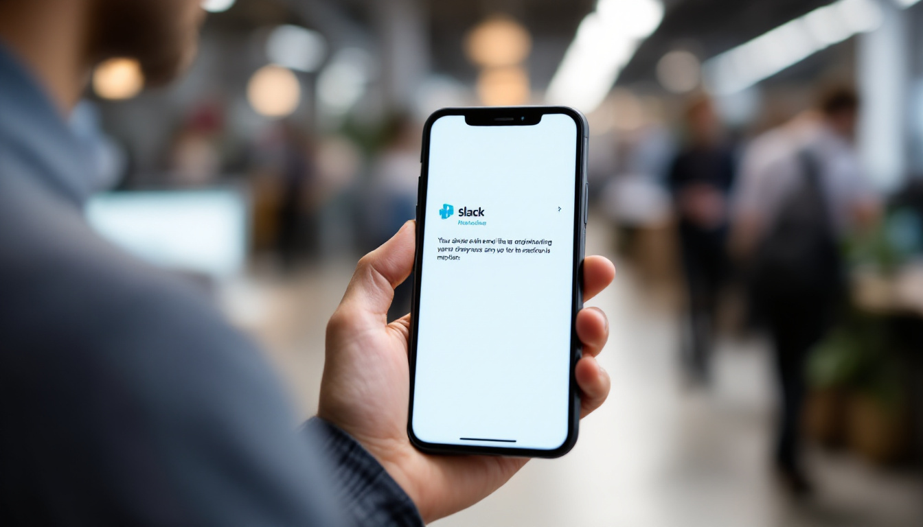 Smartphone Slack notification