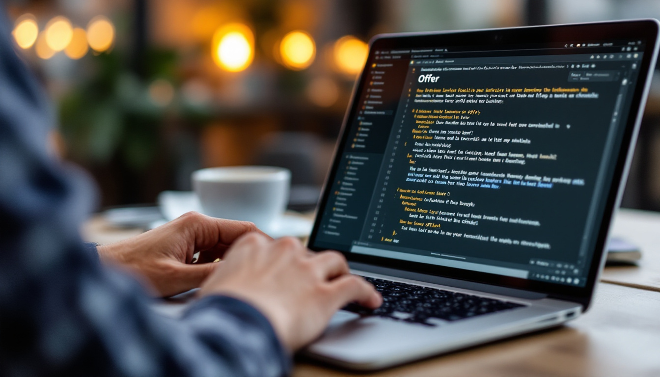 Offer document on laptop screen