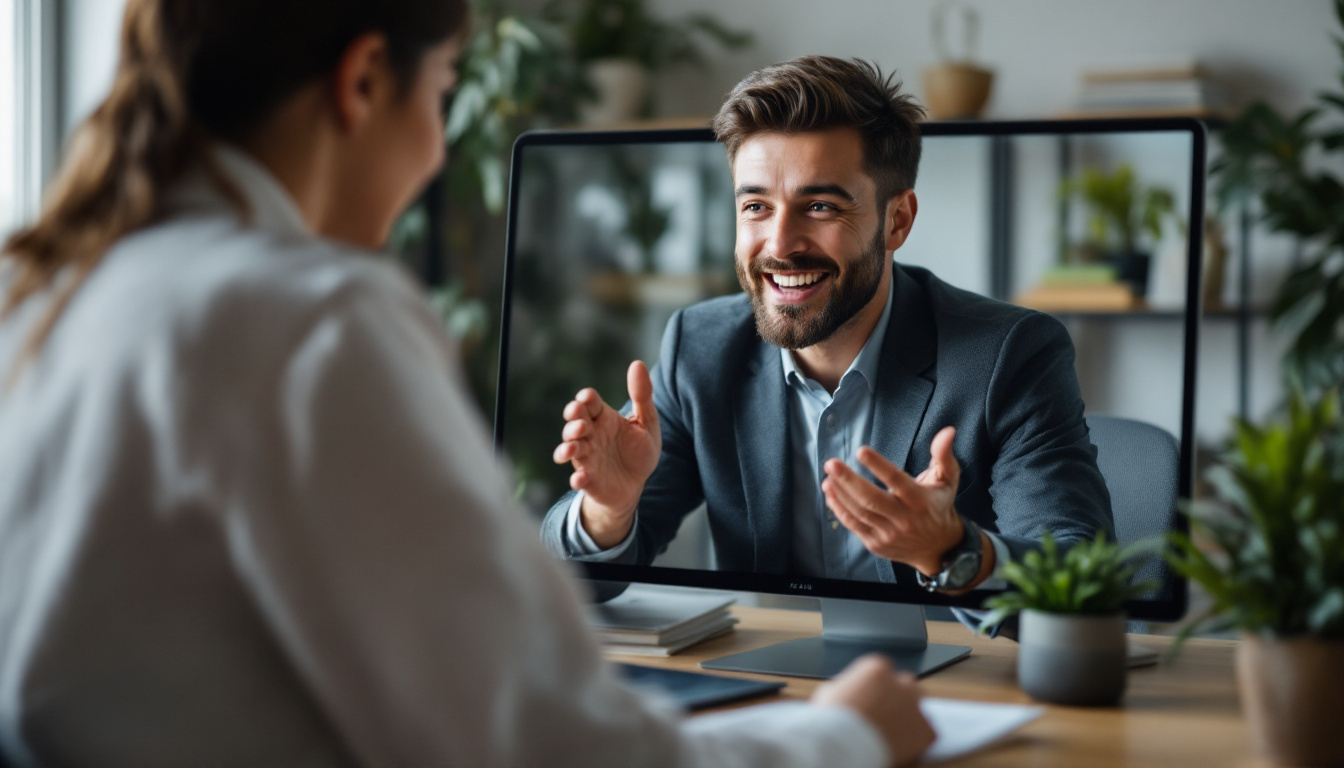 Business consultant video call