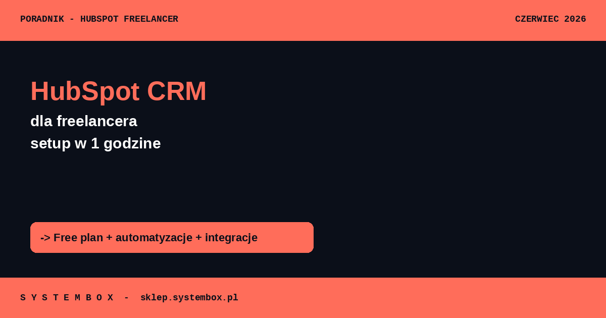 HubSpot dla freelancera