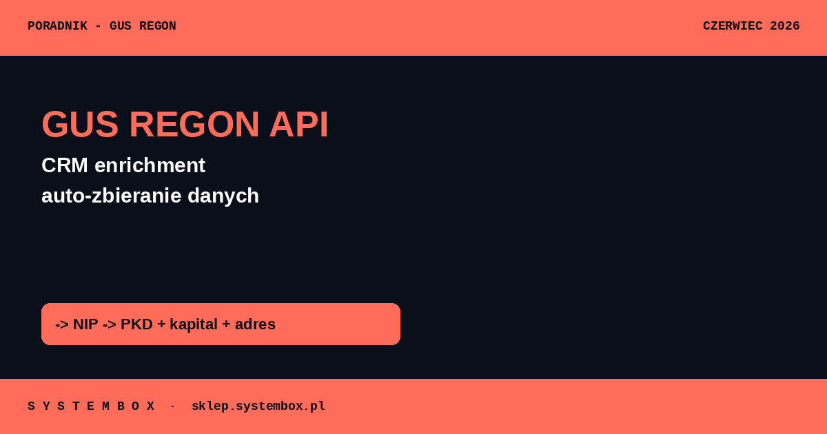 GUS REGON API enrichment