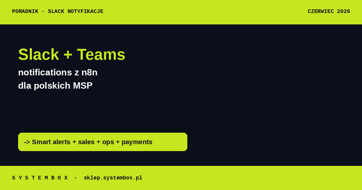 Slack notyfikacje z n8n
