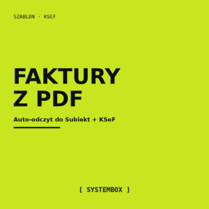 Odczytywanie faktur z PDF automatycznie — do Subiekt + KSeF